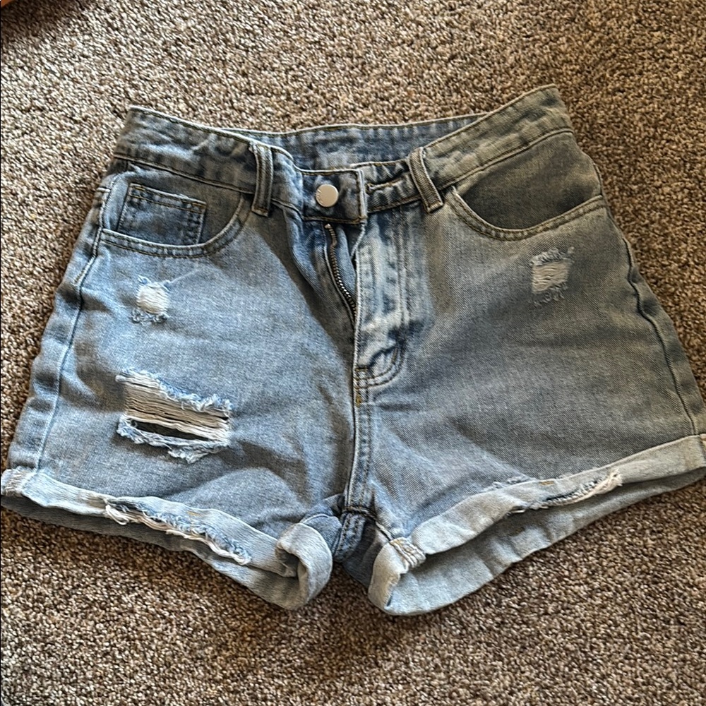 Denim Distressed Women Shorts
